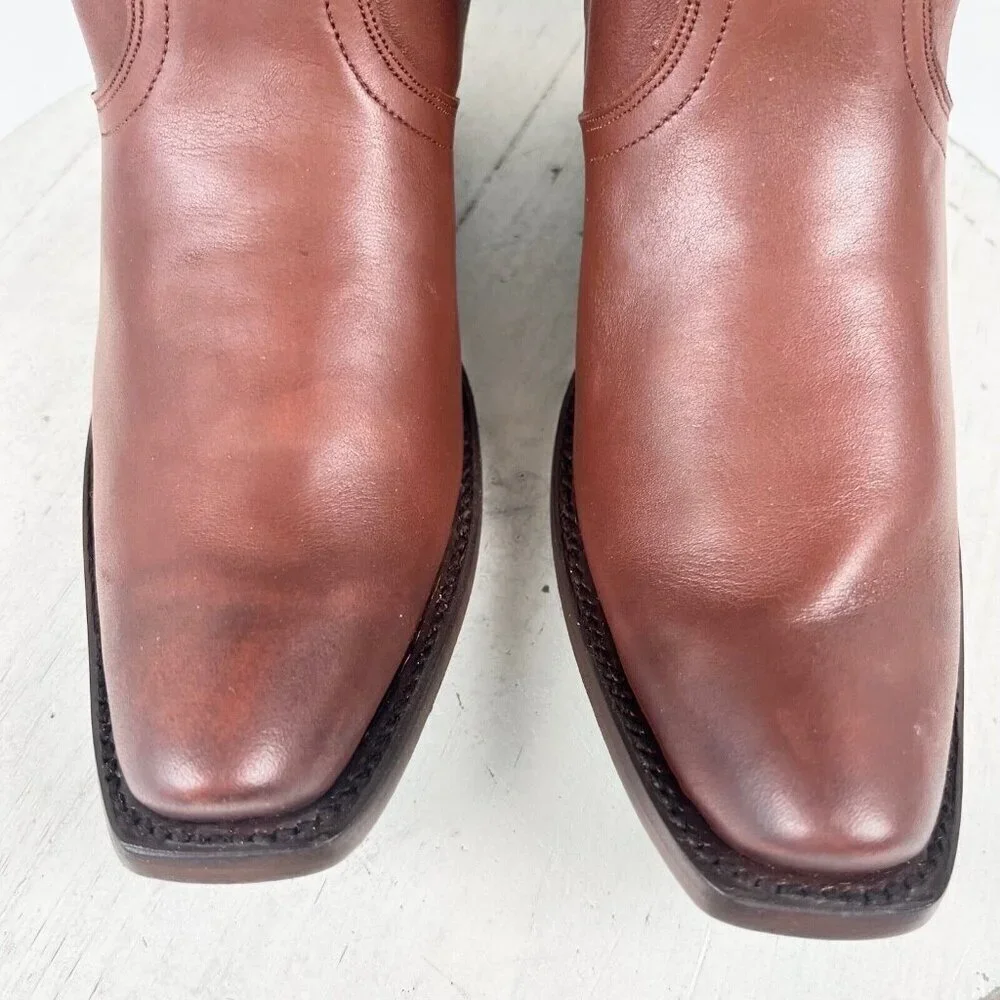 Lane KATORI Over the Knee Womens Cowboy Boots 5.5 Brown Western Cowgirl Fringe